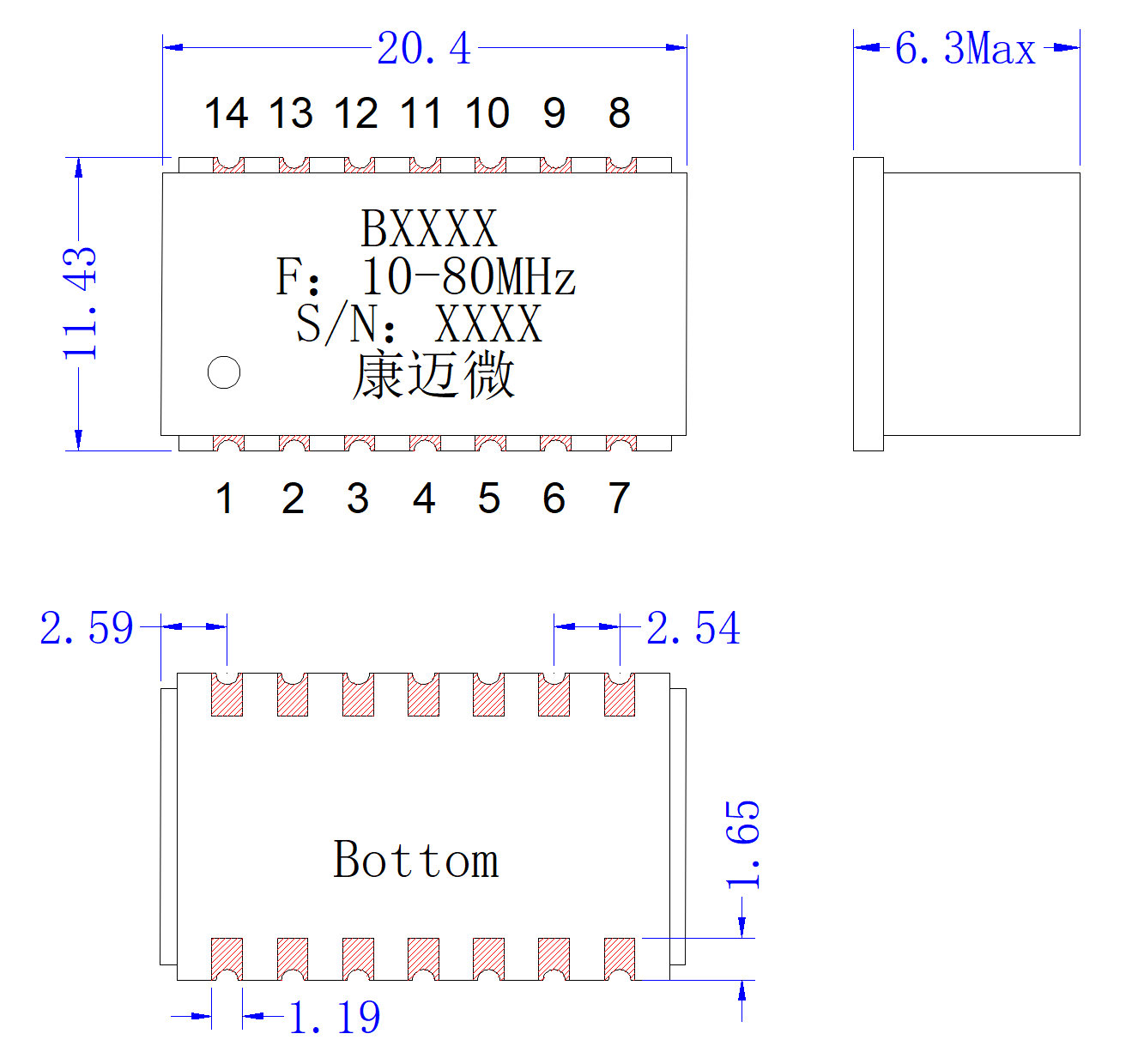 Configuration(mm)